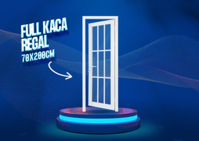 Pintu UPVC Full Kaca Regal Putih